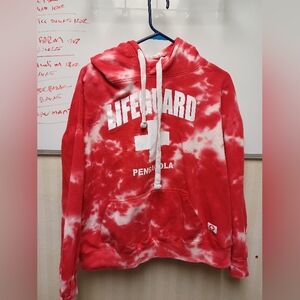 PENSACOLA Lifeguard Hoodie Tie-Dye Womens Size XL